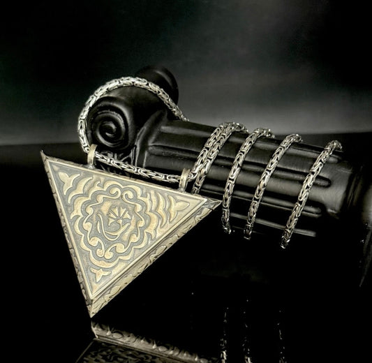 Muska Cevsen 6 cm mit Königskette 925 Sterling Silber & Ayetel Kürsi