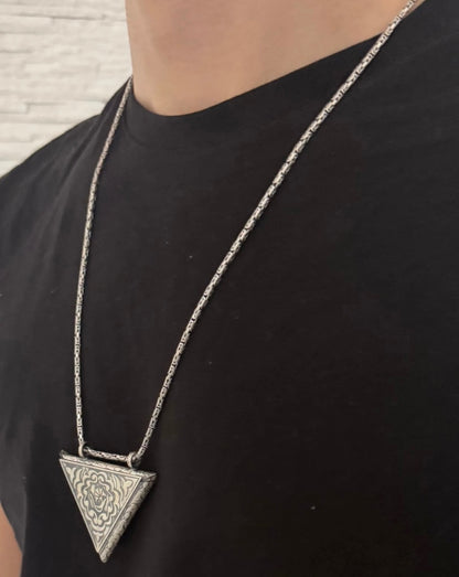 Muska Cevsen 6 cm mit Königskette 925 Sterling Silber & Ayetel Kürsi