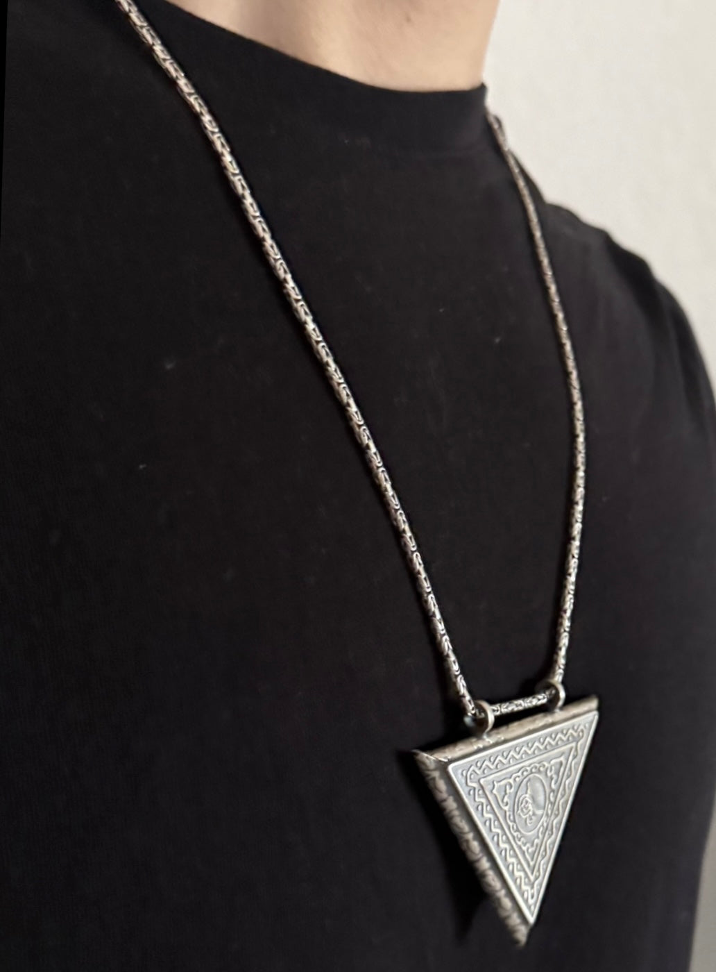 Muska Cevsen 6 cm mit Königskette 925 Sterling Silber & Ayetel Kürsi Tugra