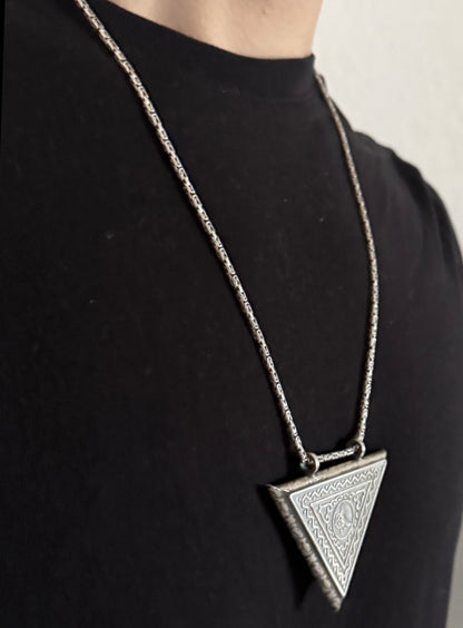 Muska Cevsen 6 cm mit Königskette 925 Sterling Silber & Ayetel Kürsi Tugra