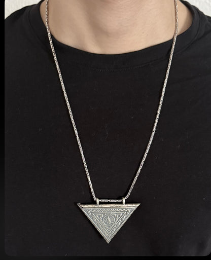 Muska Cevsen 6 cm mit Königskette 925 Sterling Silber & Ayetel Kürsi Tugra