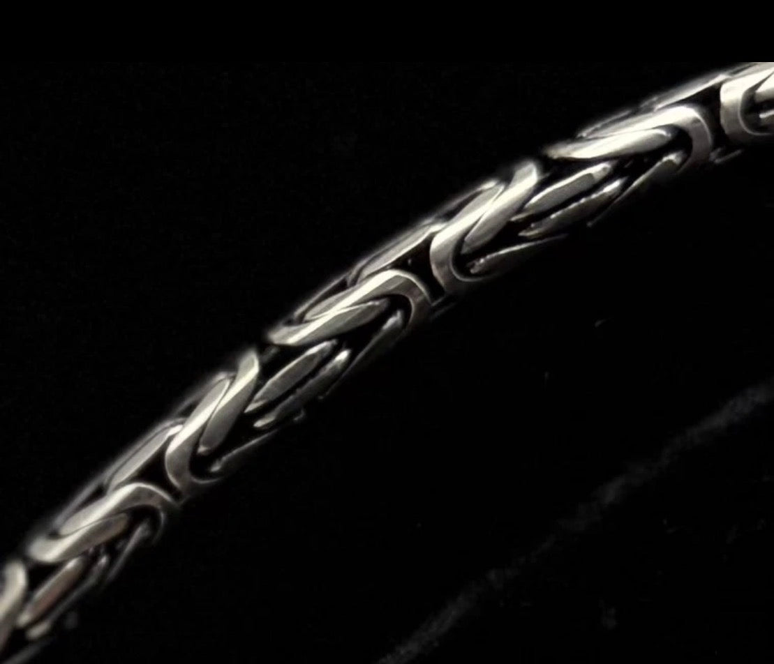 Runde Königskette aus 925 Sterling Silber, 5 mm dick und 55 cm lang