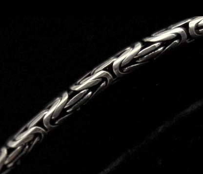 Runde Königskette aus 925 Sterling Silber, 5 mm dick und 55 cm lang