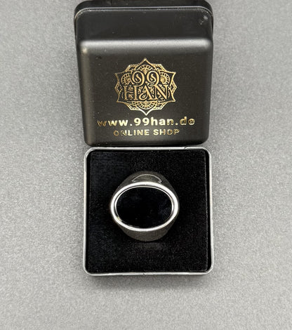 Sterling Silber 925 Siegelring eleganter Herrenring mit Onyx, Männer Ring