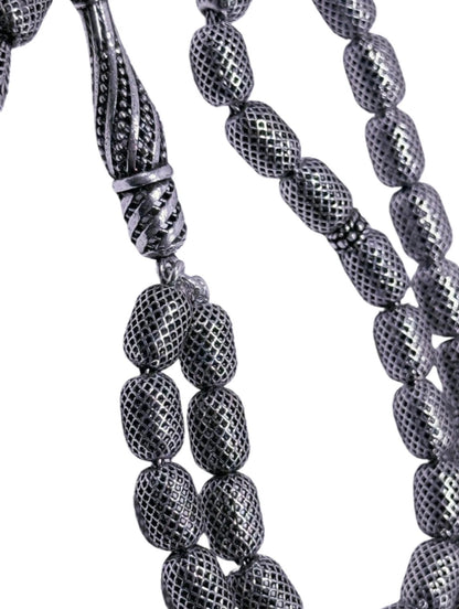 Tesbih aus 925er Silber - Gebetskette Kapselform Fizyon Sterlingsilber (Kopie)