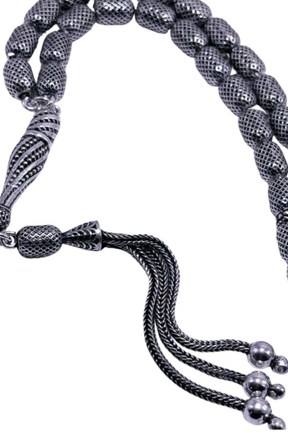 Tesbih aus 925er Silber - Gebetskette Kapselform Fizyon Sterlingsilber (Kopie)