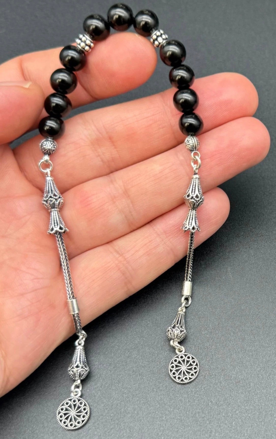Rus Oltu Tesbih & Zaza Set  mit 925 Silber Gebetskette Set