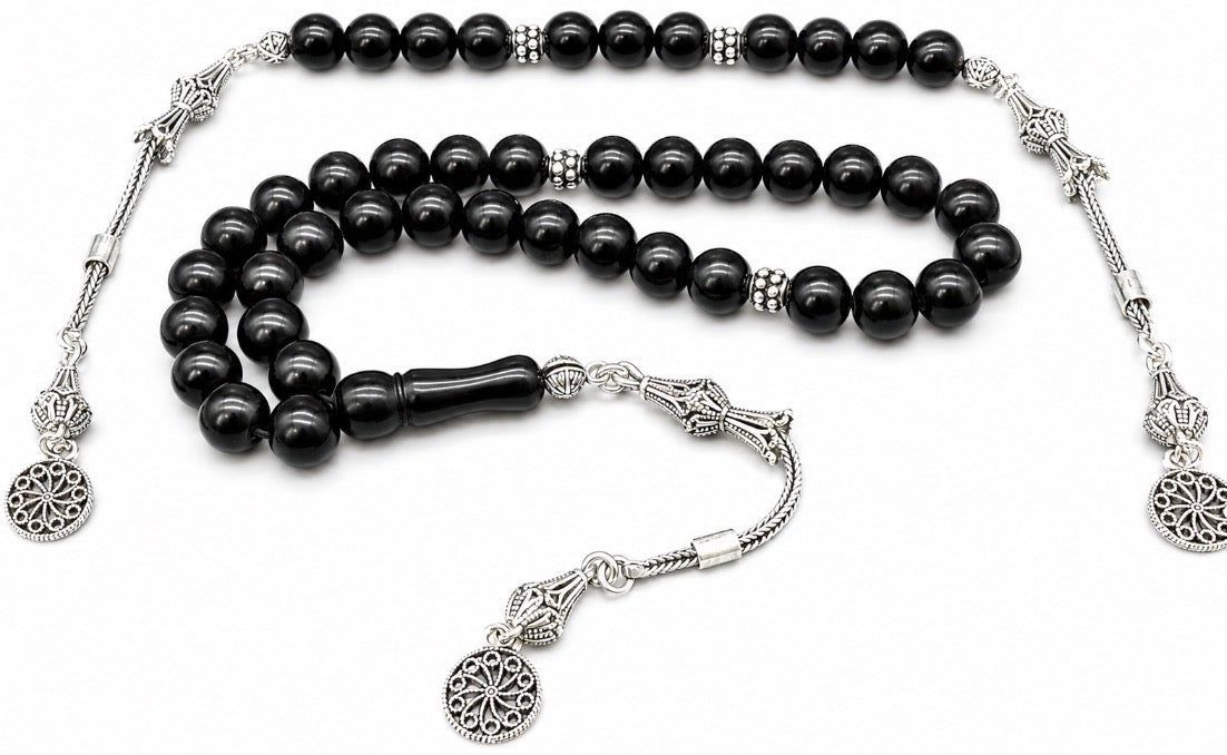 Rus Oltu Tesbih & Zaza Set  mit 925 Silber Gebetskette Set