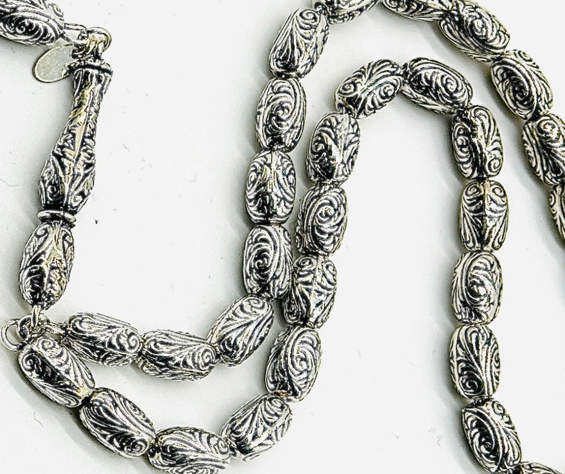 Tesbih aus 925er Silber - Stift Gravur handgefertigter spezielverarbeitet Sterlingsilber Gebetskette