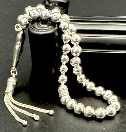 Tesbih aus 925 Sterling Silber - Gebetskette Rundform 6 mm