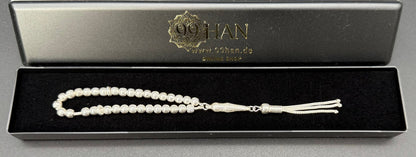 Tesbih aus 925 Sterling Silber gestreift geschliffen 5 mm Gebetskette