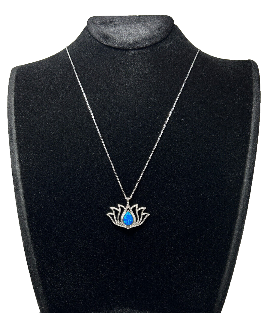 925 Sterling Silber "Lotusblume" Kette