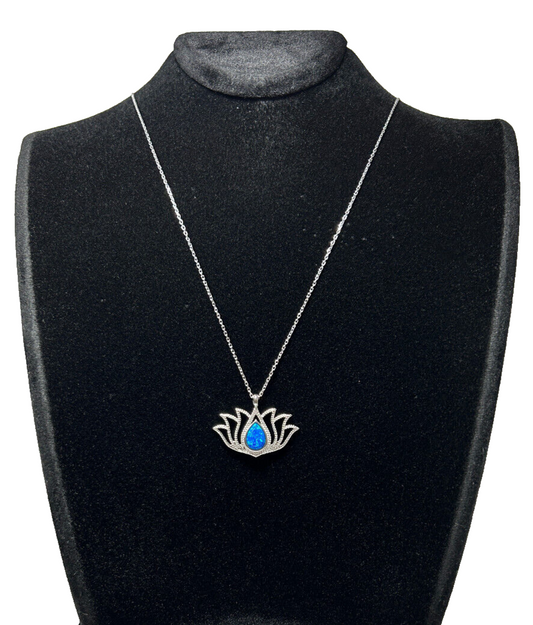 925 Sterling Silber "Lotusblume" Kette