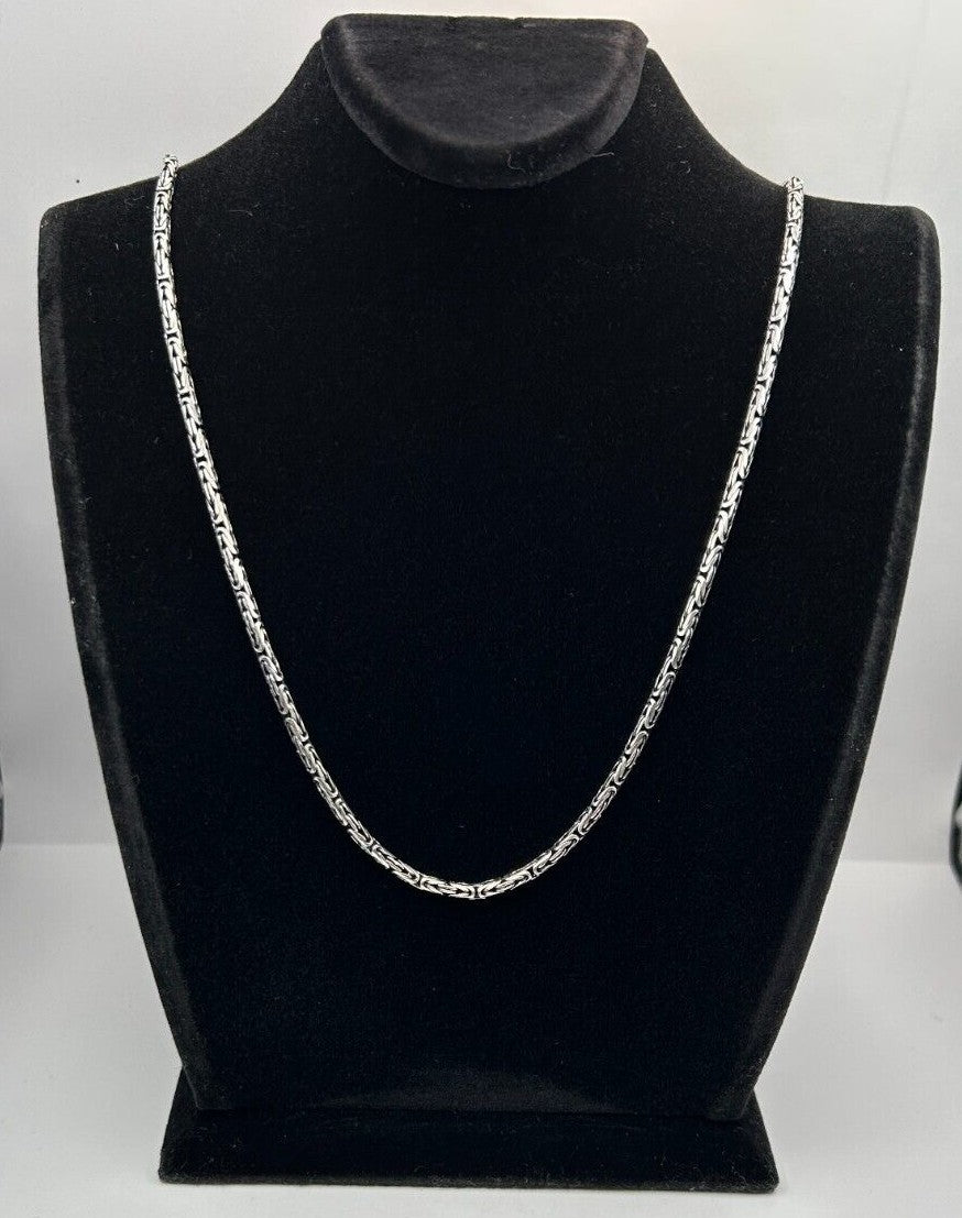 925 Sterling Silber Königskette Massiv Rund
