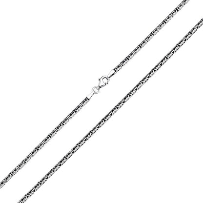 925 Sterling Silber Königskette Massiv Rund
