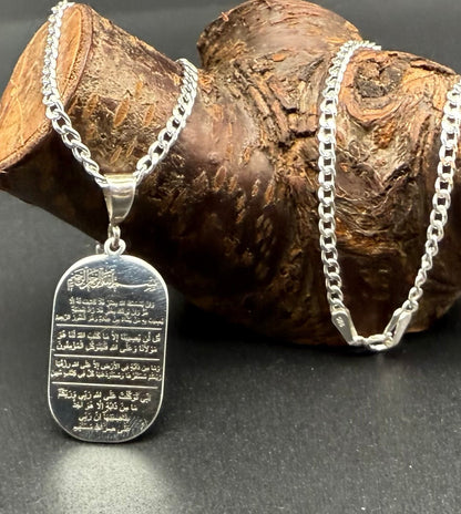 925 Sterling Silber Medaillon mit einer Panzerkette