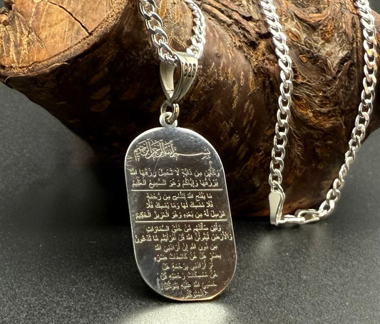 925 Sterling Silber Medaillon mit einer Panzerkette