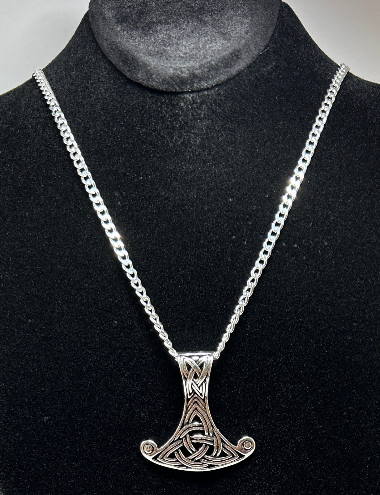 925 Sterling Silber "Axt" Anhänger mit einer Panzerkette