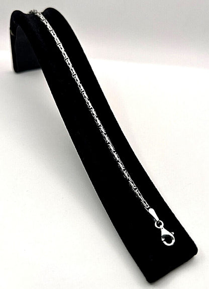 925 Sterling Silber Königskette Armband Massiv Rund