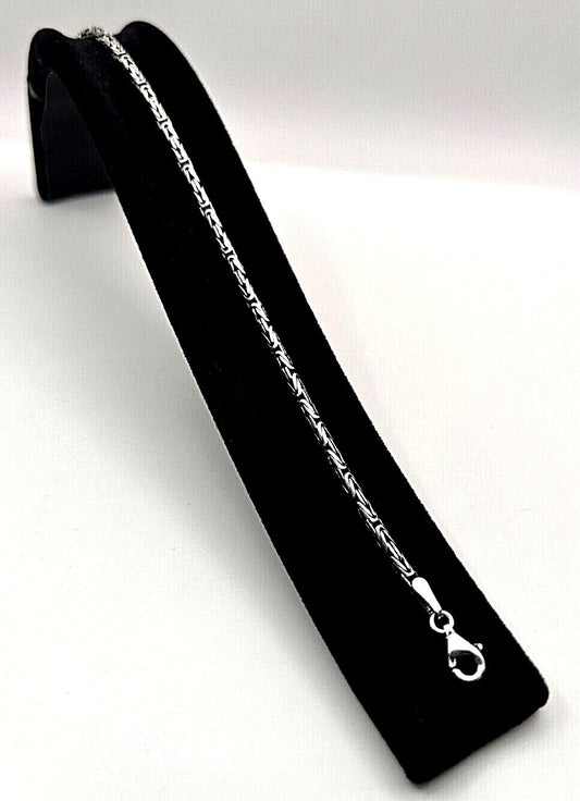925 Sterling Silber Königskette Armband Massiv Rund