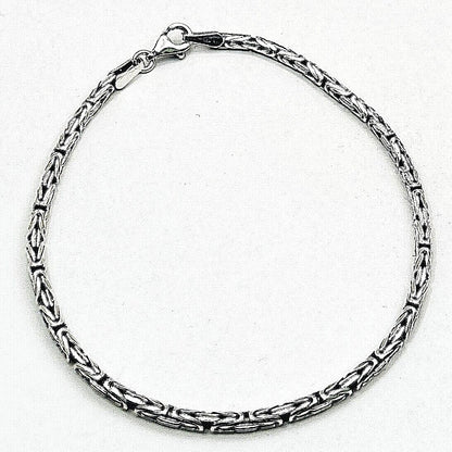 925 Sterling Silber Königskette Armband Massiv Rund